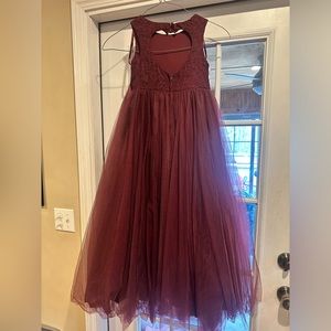 Little girl size 8 David’s Bridal Ball gown